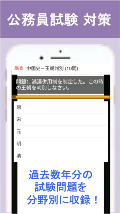 Screenshot #2 pour 公務員試験 世界史 (上) 教養試験 人文科学 過去問