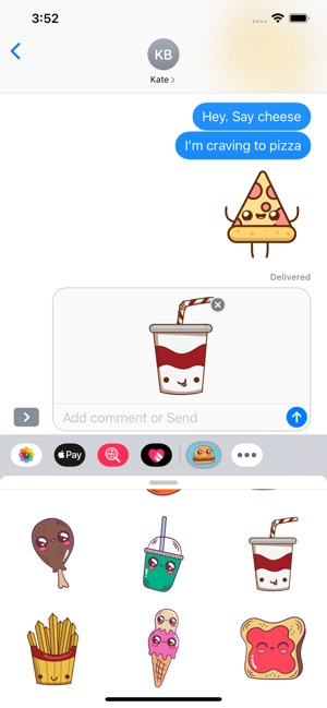 Foodmoji Emotions Stickers(圖3)-速報App