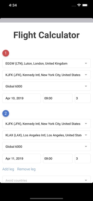 Flight Time Calculator