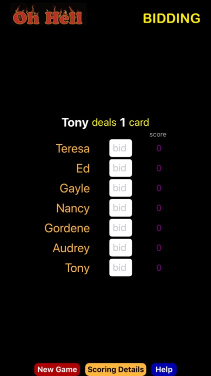 Oh Hell Scorekeeper screenshot-3