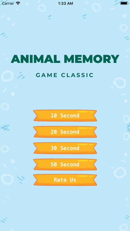 Animal Memory Game Classic