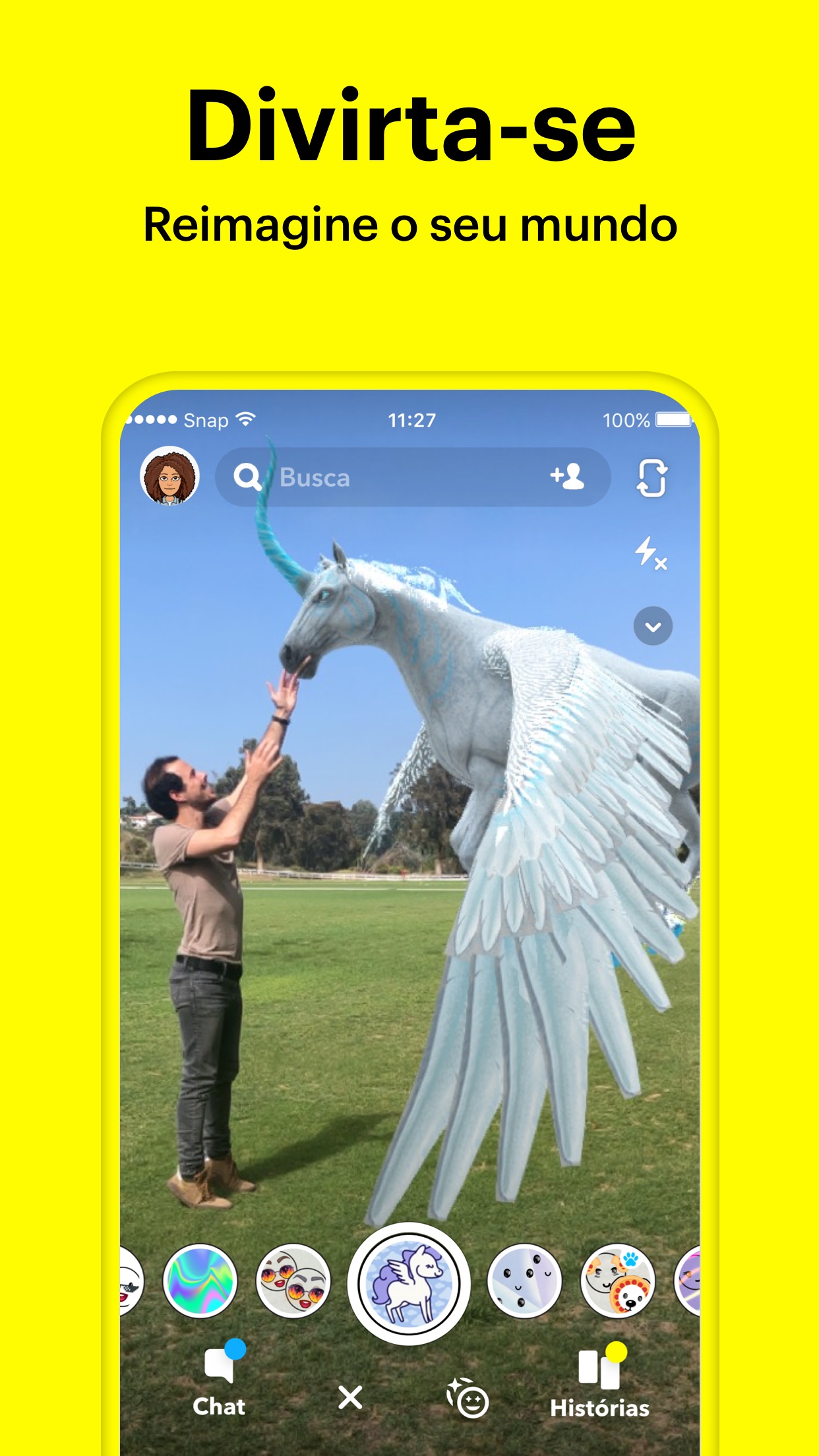 Screenshot do app Snapchat