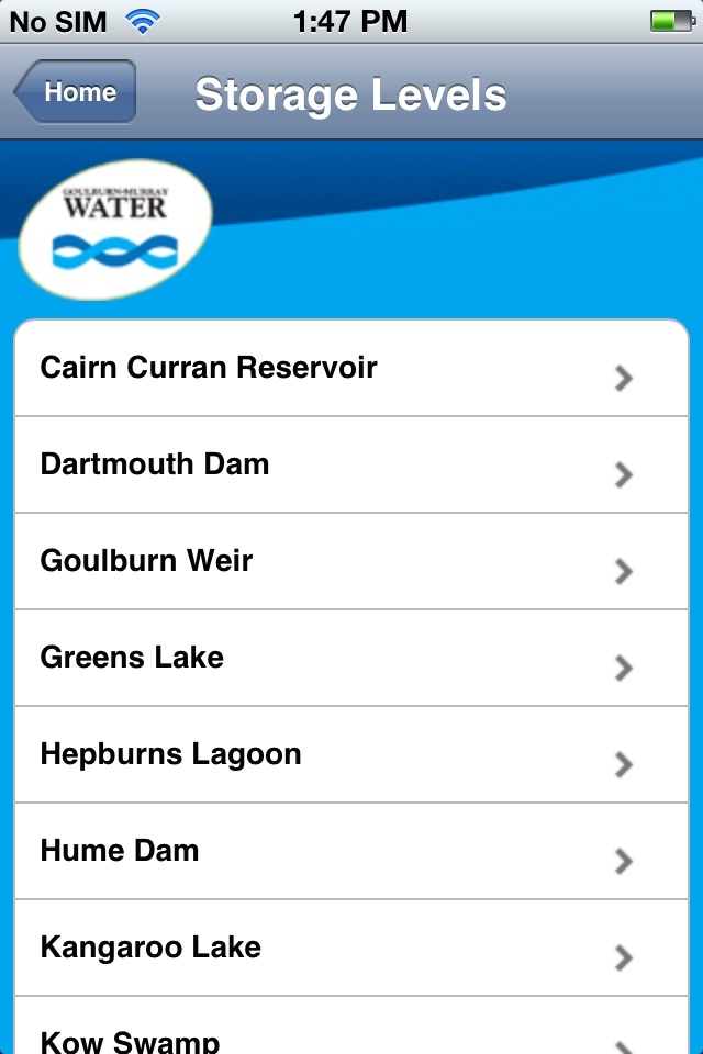 Goulburn Murray Water Mobile screenshot 2