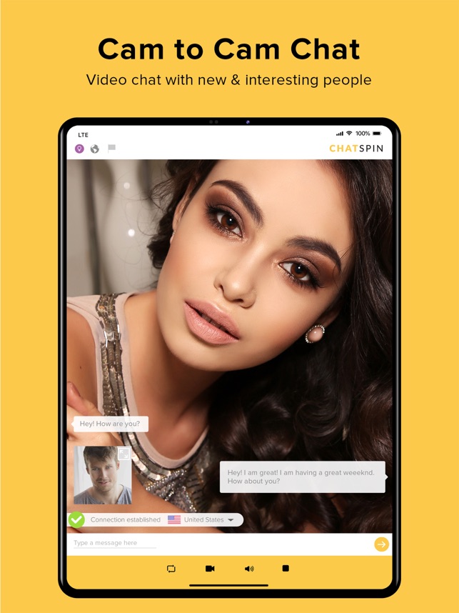 Chatspin free random video chat app