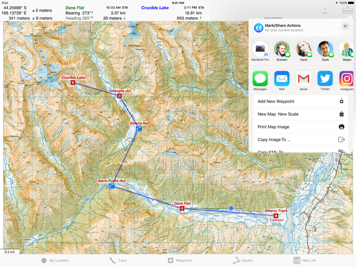 i Hike GPS NZ  Topo Maps
