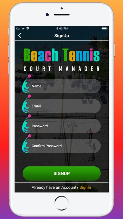 Beach Tennis Court Manager