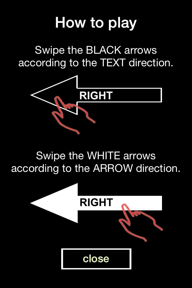 Text Arrows: black white swipe screenshot 2