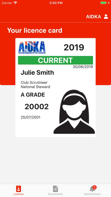 AIDKA Digital Licence