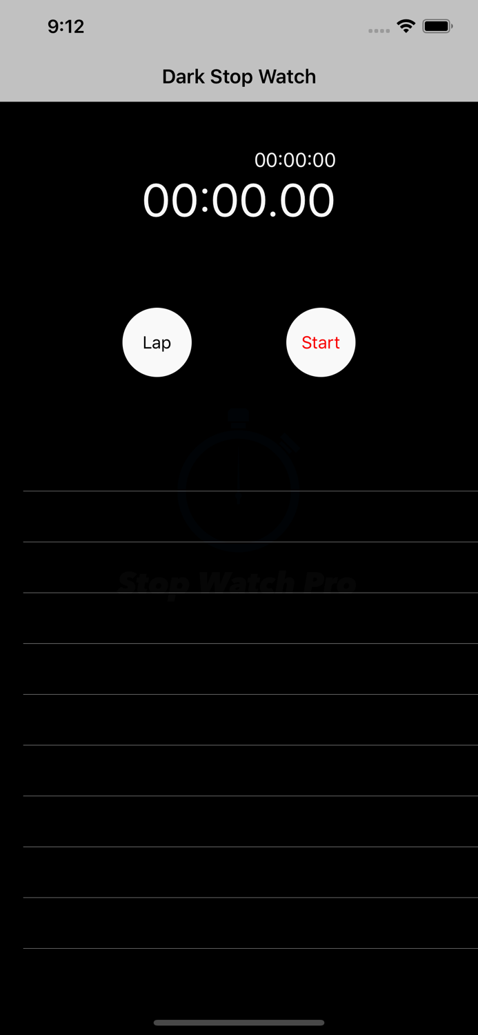 Dark Stop Watch