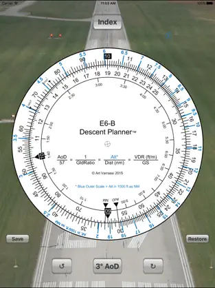 Captura 2 E6B Descent Planner iphone