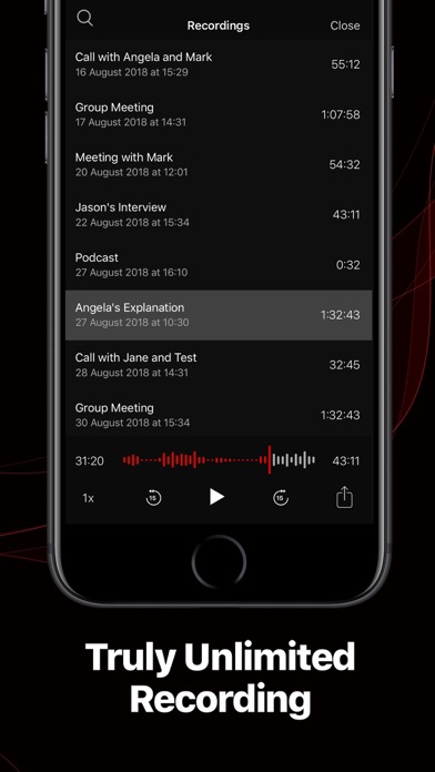 TapeACall Lite - Record Phone Calls. Call Recorder For Interviews on iPhone screenshot