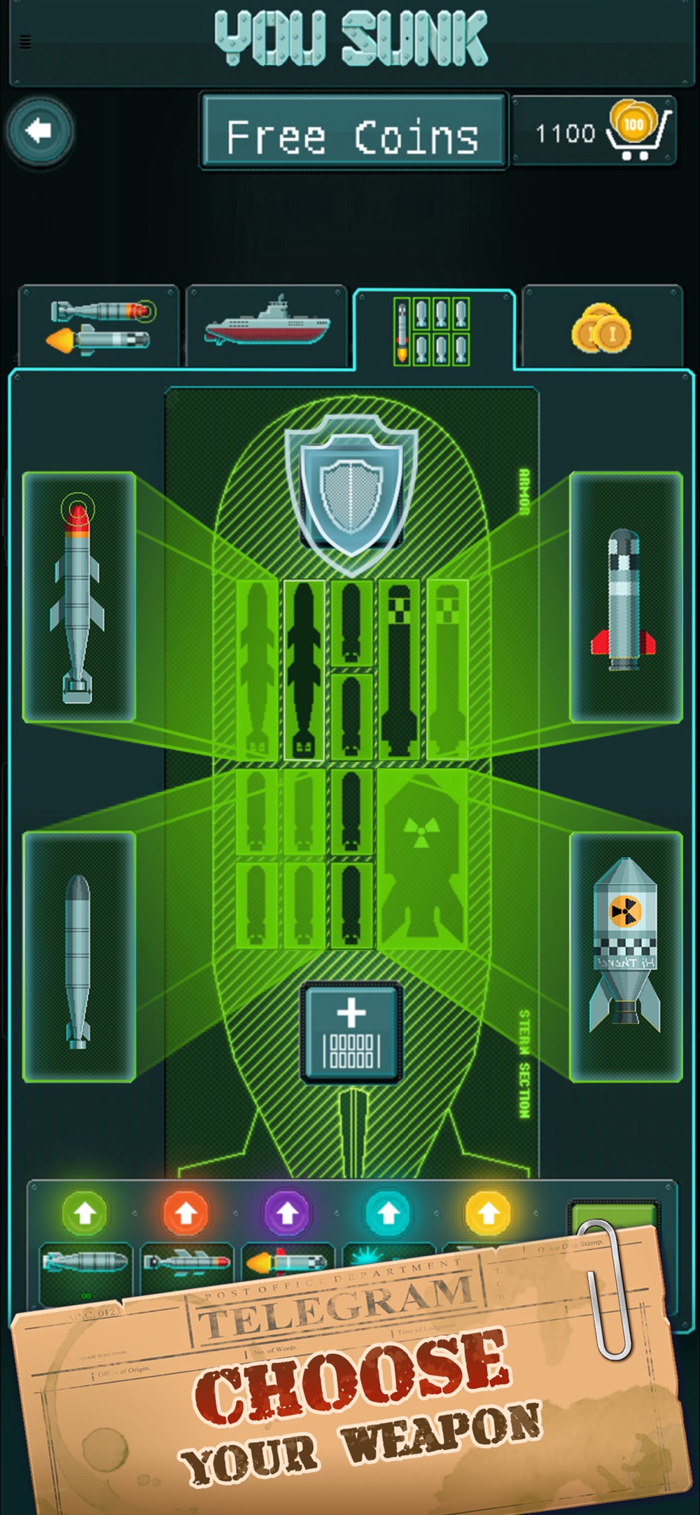 You Sunk Submarine sea battle hack tool