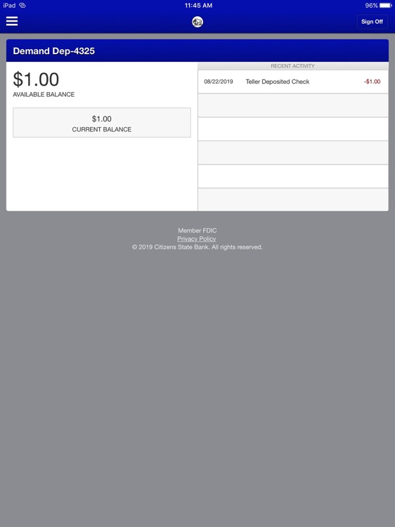 Citizens State Bank for iPad