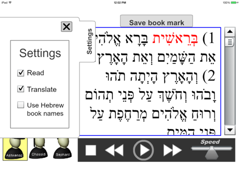 Скриншот из Hebrew Bible Reader