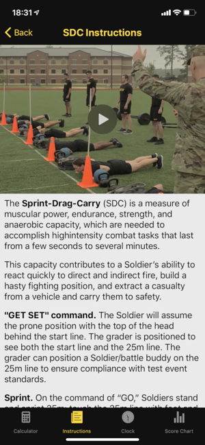 Army Opat Score Chart