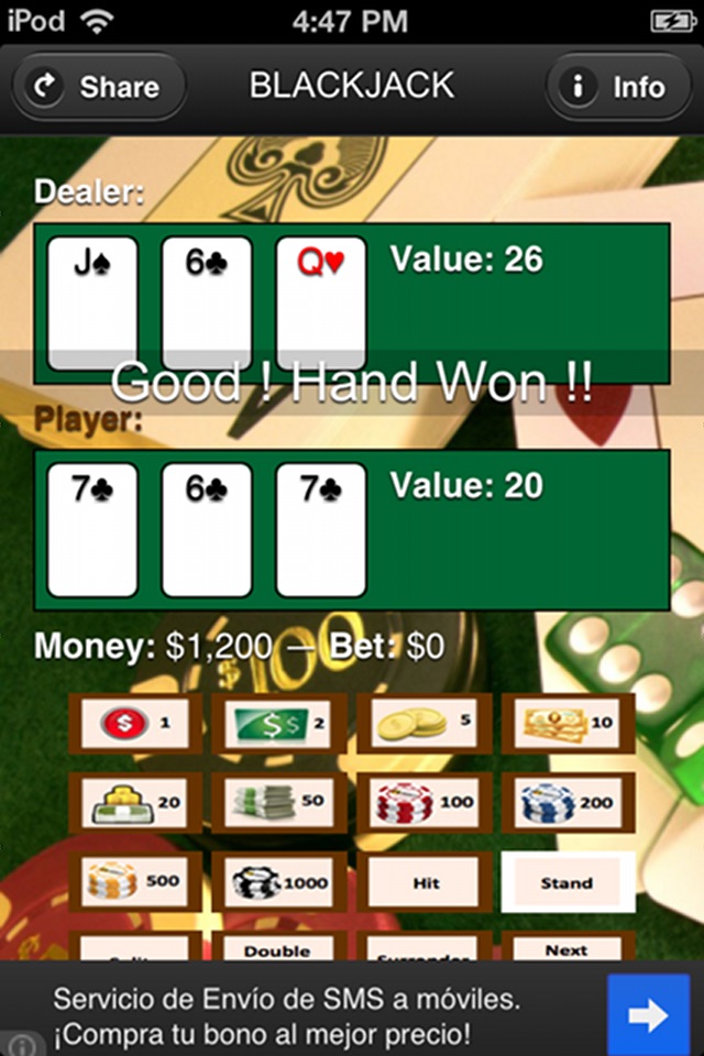 BlackJackX Casino game screenshot 3