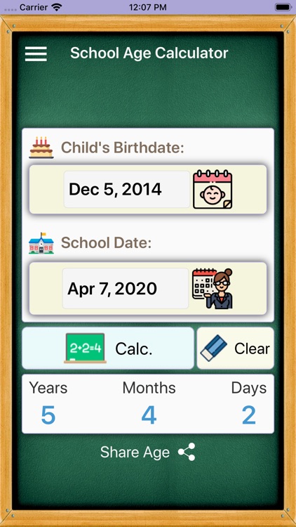 School Age Calculator App 2020 screenshot-3