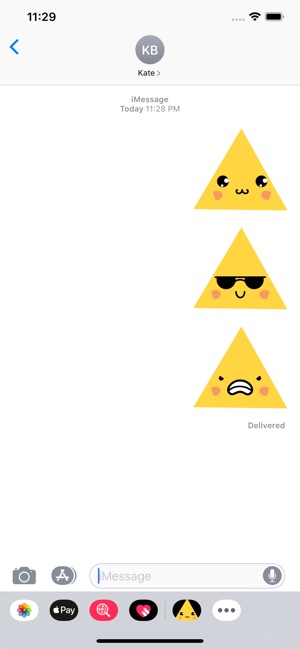 Cute Triangle Emoji Stickers(圖6)-速報App