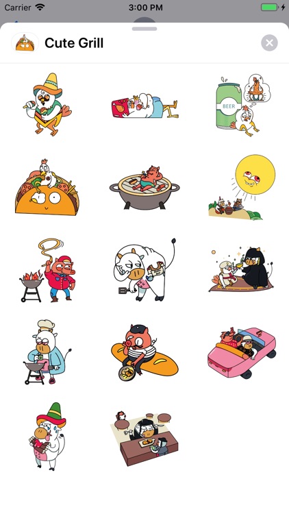 Cute Grill Sticker Pack