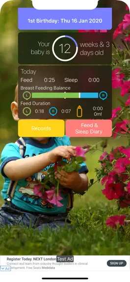 Game screenshot Baby Today Feed & Age Tracker apk