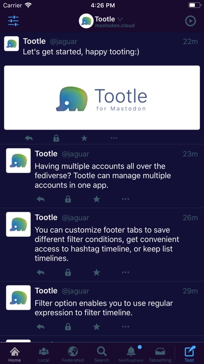 Tootle for Mastodon