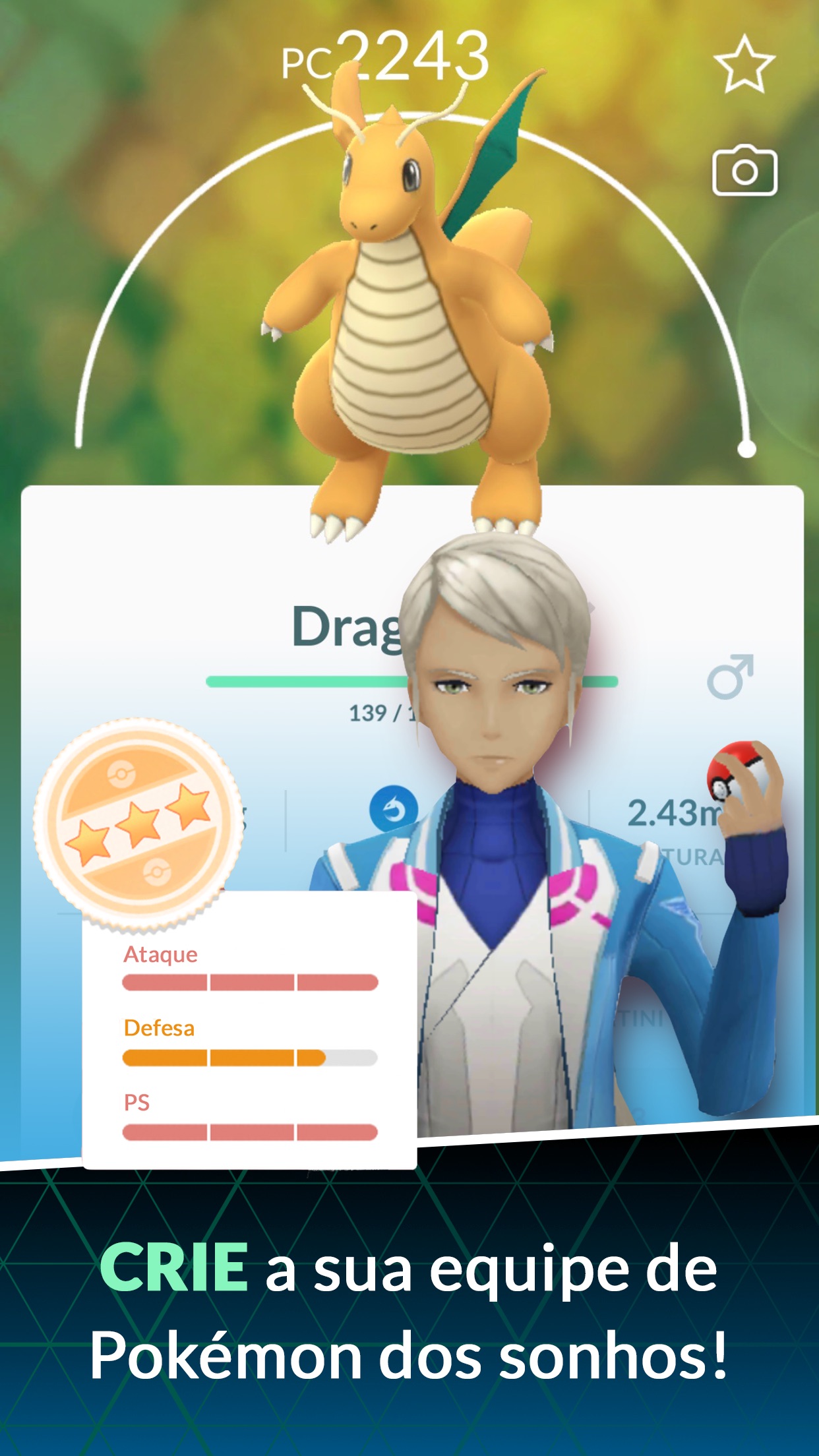 Screenshot do app Pokémon GO