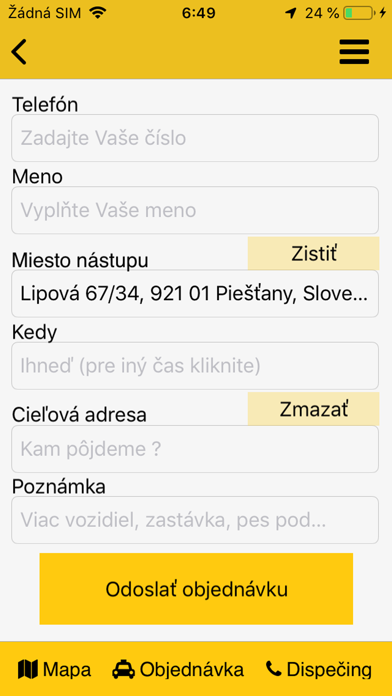 ETAXI Piešťany screenshot 3