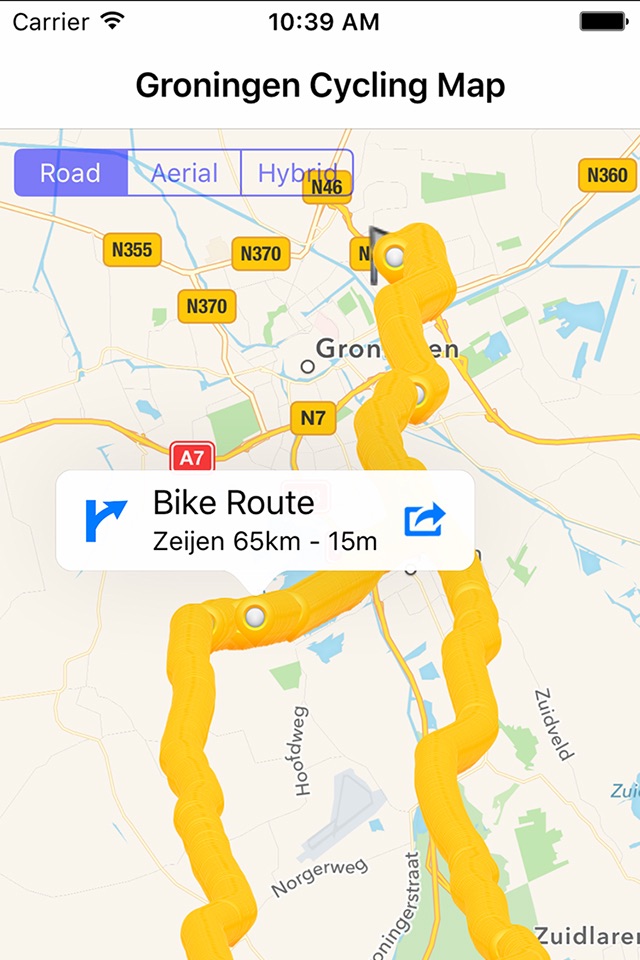 Groningen Cycling Map screenshot 2