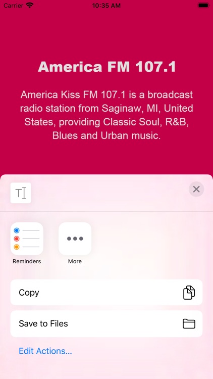 America FM 107.1 screenshot-3