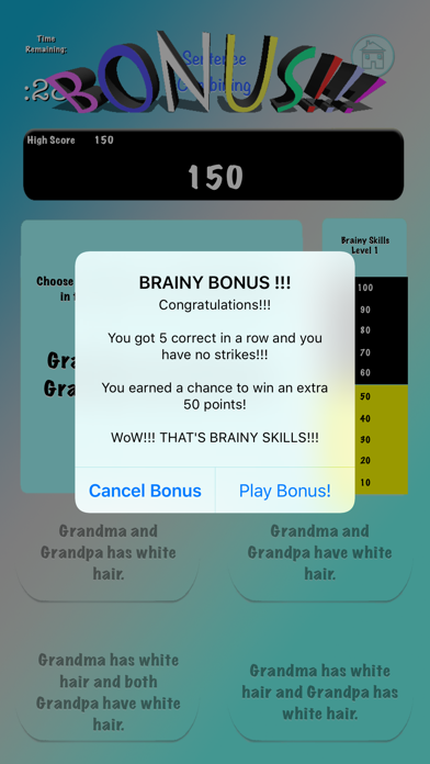 How to cancel & delete Brainy Skills Sentence Combine from iphone & ipad 3