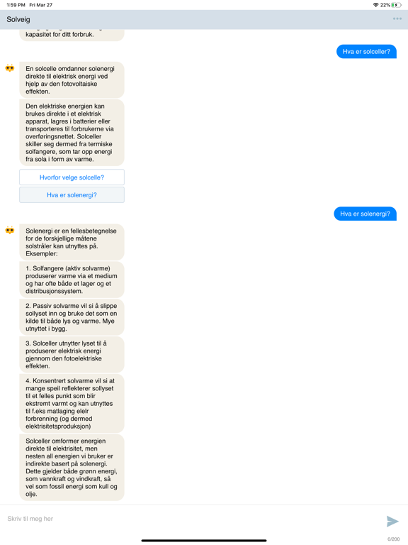 Screenshot #5 pour Nelfo chatbot – Solveig