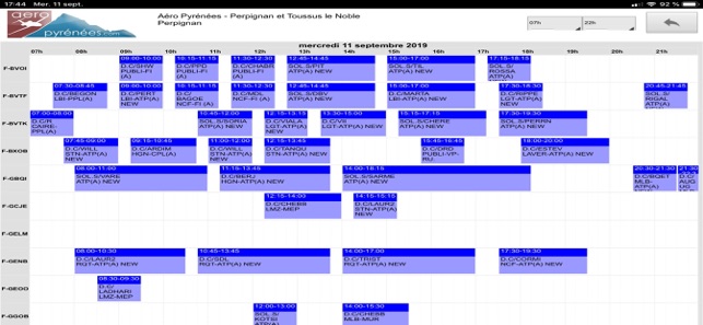 Planning Aéropyrénées