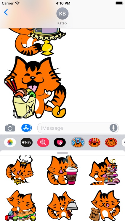 Kikimoji Food - Cat Stickers screenshot-3