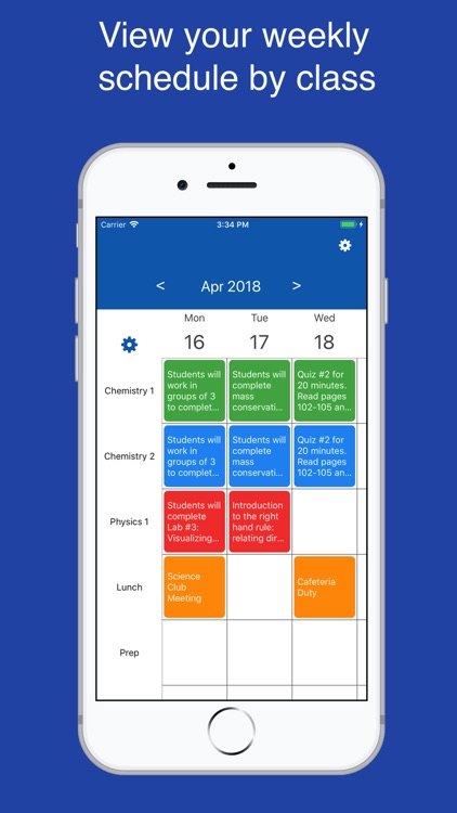 Class Planner for teachers