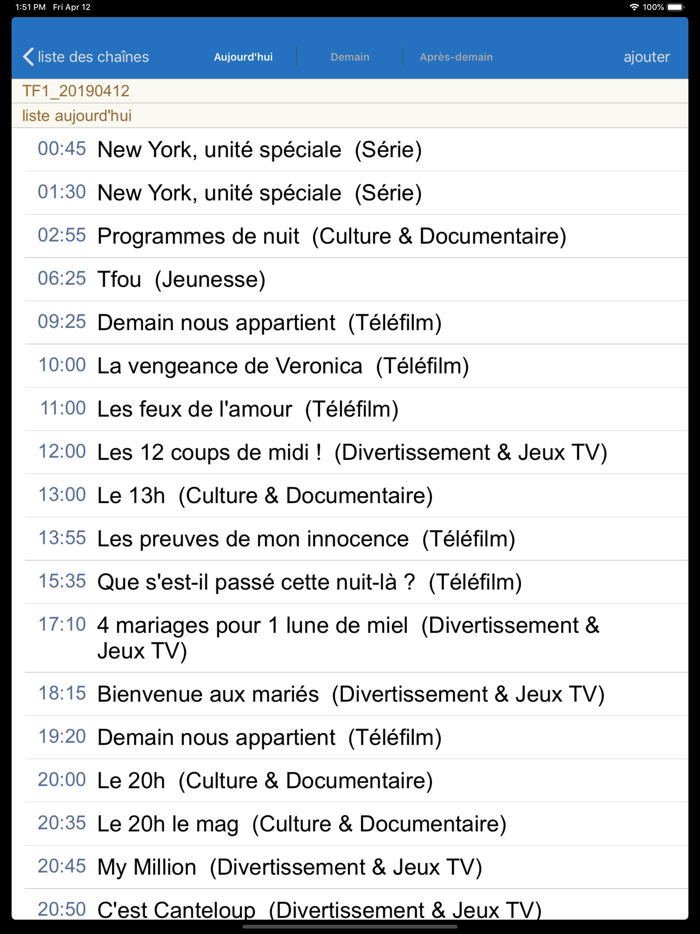 France Programme TV