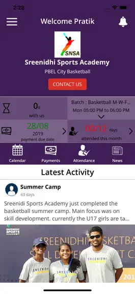 Game screenshot Sreenidhi Sports Academy apk
