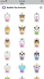 bubble tea animals stickers iphone screenshot 2