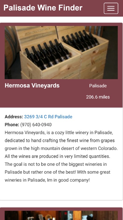 Palisade Wine Finder