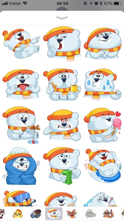 Kitty Bear Emoji Funny Sticker