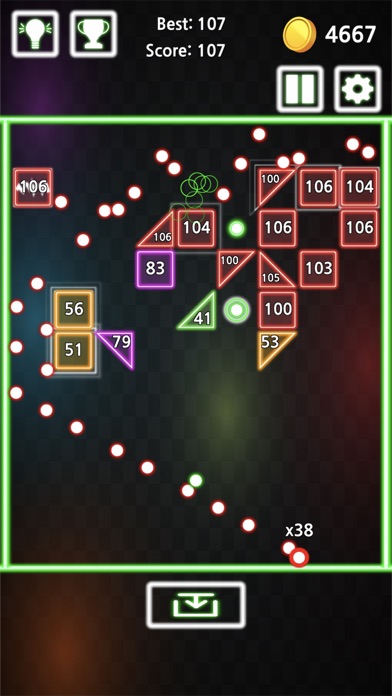 Infinite Brick Breaker: Neon!! screenshot 3