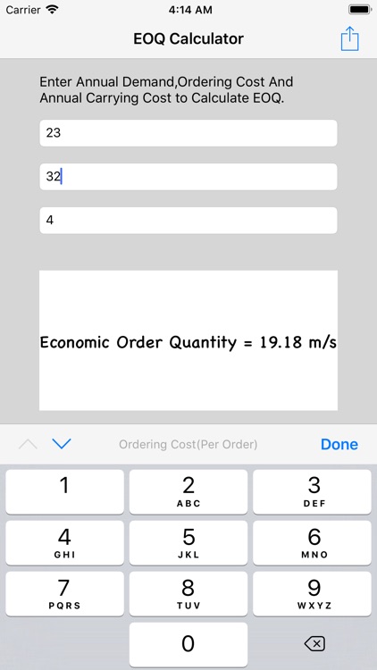 EOQ Calculator