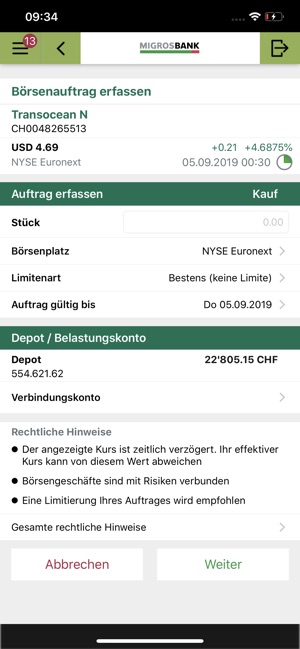 Migros Bank E Banking Phone Im App Store