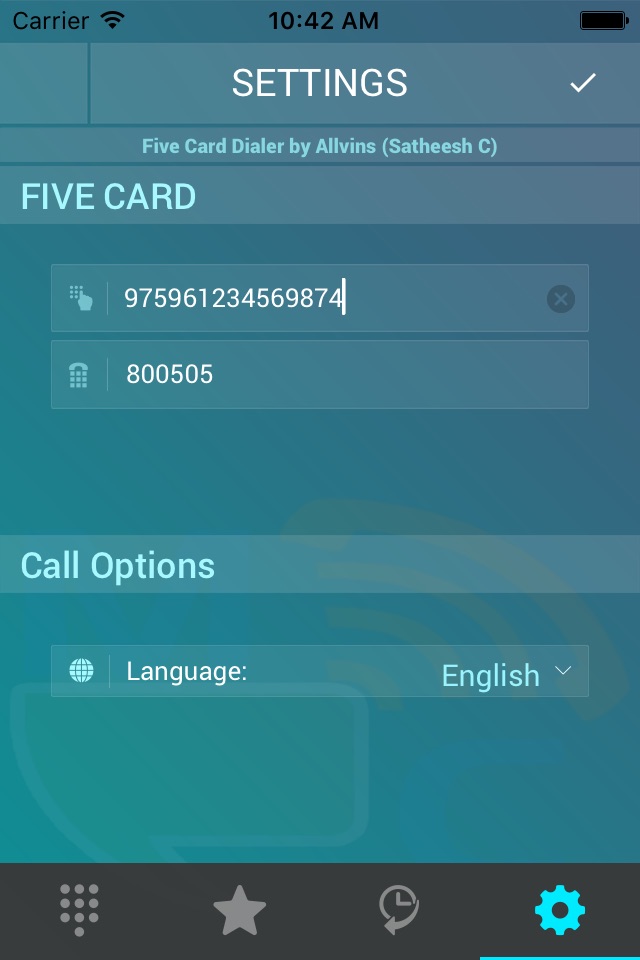 Five Card Dialer screenshot 2