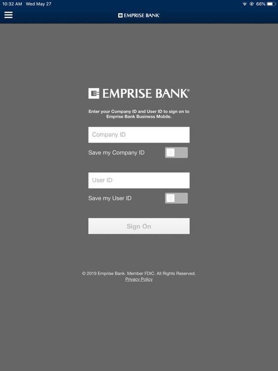 Emprise Bank Business for iPad