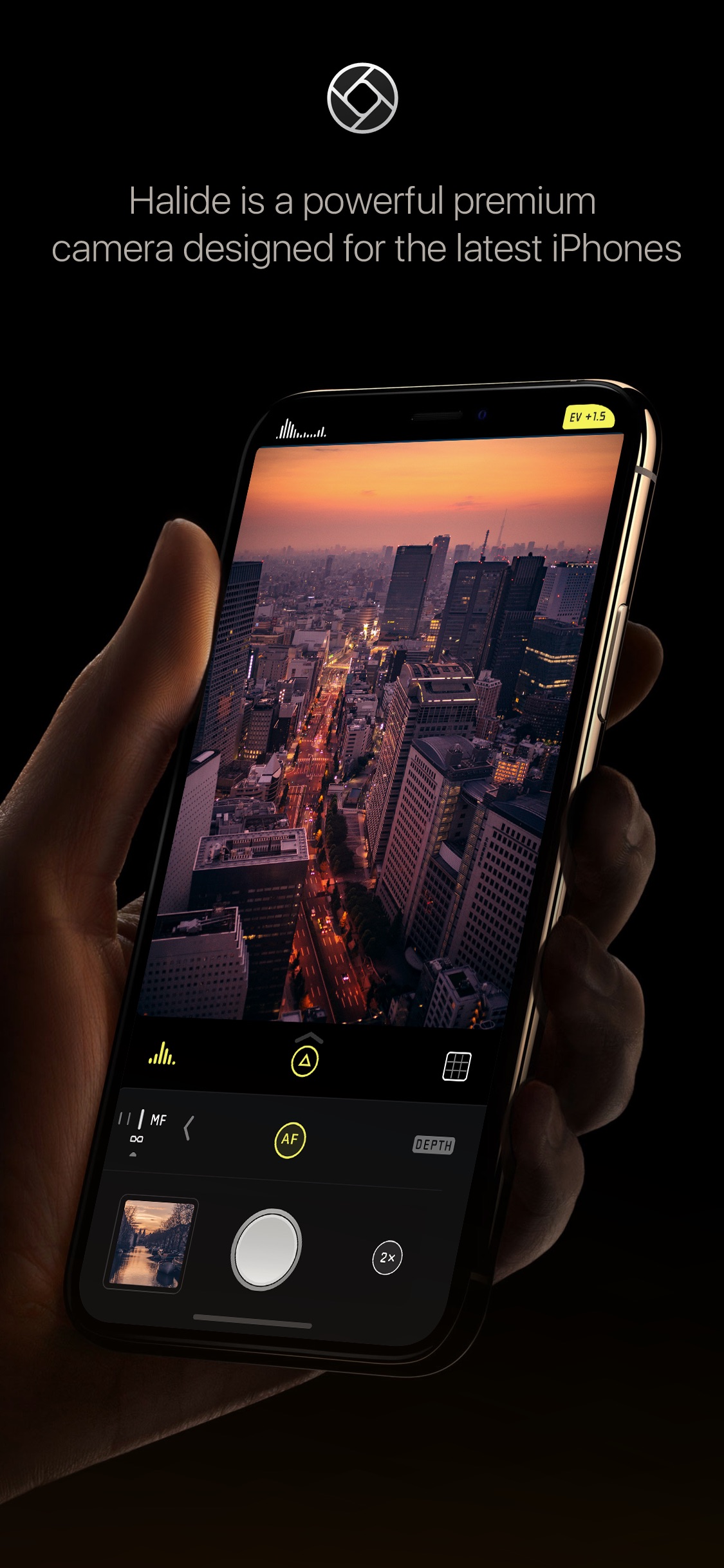 Screenshot do app Halide Camera