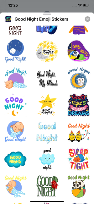 Good Night Emoji Stickers(圖2)-速報App