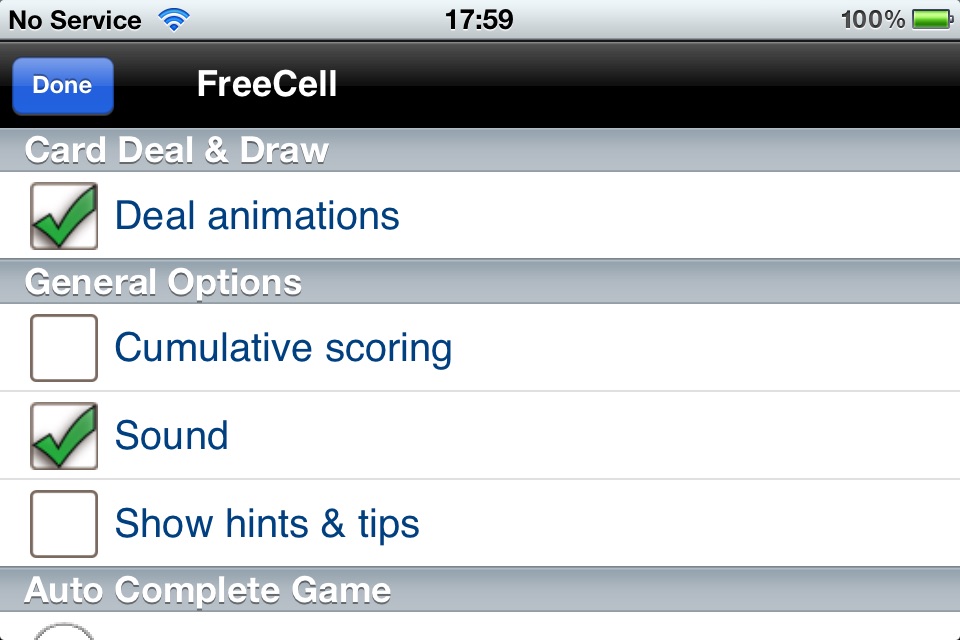 Freecell screenshot 2