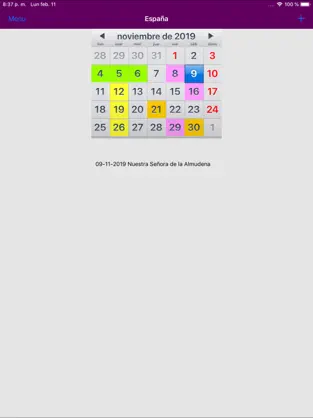 Captura 3 Almanac - Calendario Festivos iphone