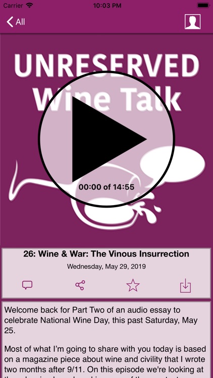 Unreserved Wine Talk App