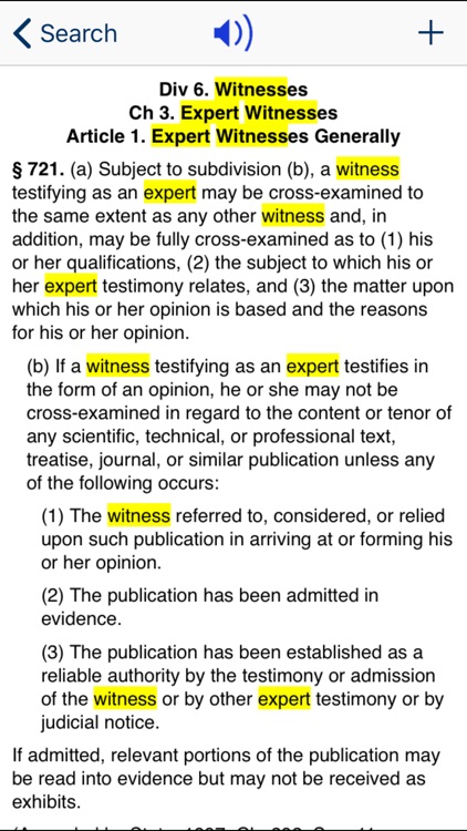 CA Evidence Code 2020